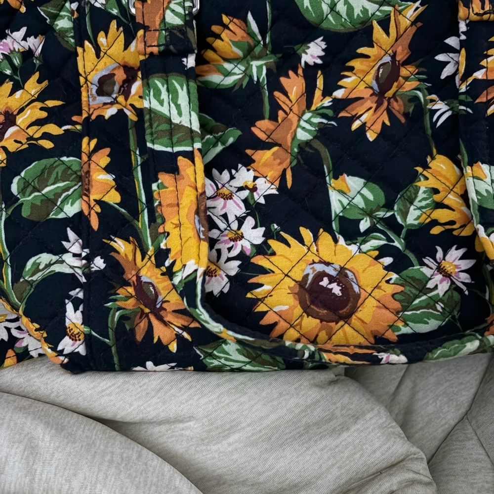 Vera Bradley Sunflower Crossbody Bag - Black and Yellow